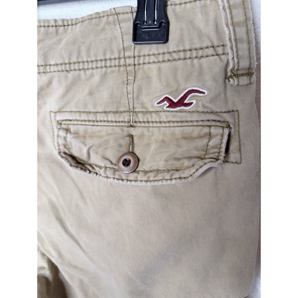 Hollister Y2K Style Cargo Shorts Mens Size 30 Khaki Button Up Utility Skater - Picture 4 of 9